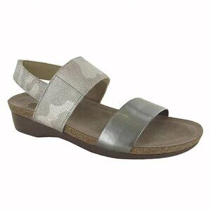 Munro Pisces Size 7 SS Metallic Camo Slingback Sandals